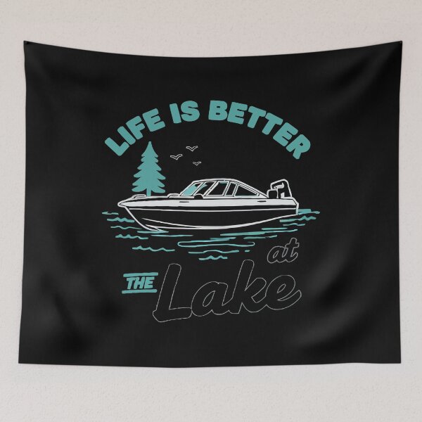 Item preview, Life Is Better At The Lake - Vintage Boat Dad Grandpa Husband Art designed and sold by BendyBeasts.