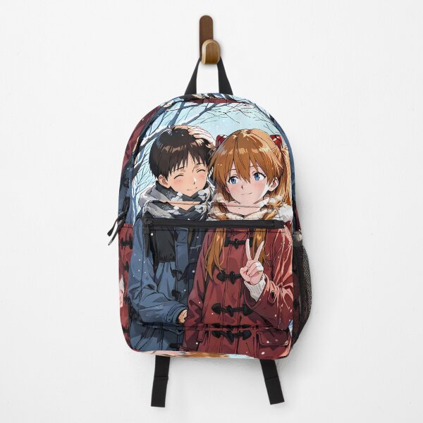 Item preview, Shinji Ikari Neon Genesis Evangelion Winter Stroll With Asuka designed and sold by riadjamai.