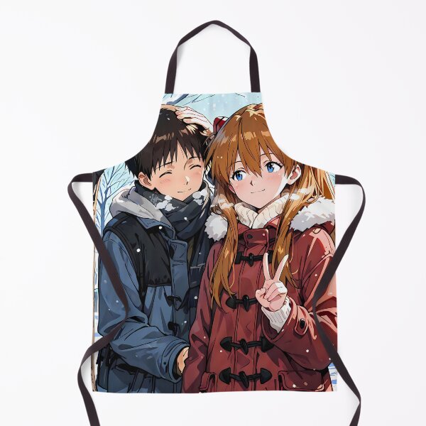 Item preview, Shinji Ikari Neon Genesis Evangelion Winter Stroll With Asuka designed and sold by riadjamai.