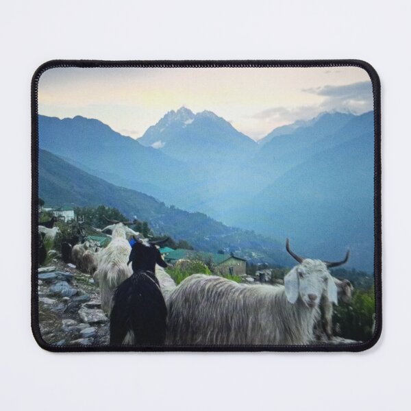 Item preview, Herd of Goats in Mountain Landscape designed and sold by mnsiins.