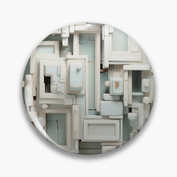 Item preview, Abstract Relief Sculpture White D1 designed and sold by CrumbBumStudio.