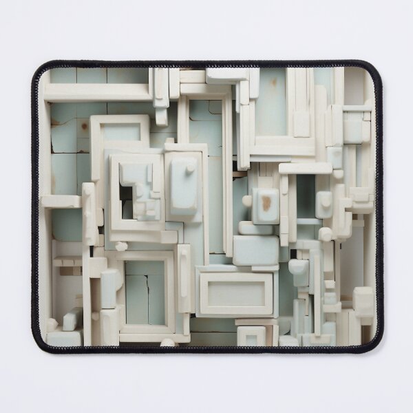 Item preview, Abstract Relief Sculpture White D1 designed and sold by CrumbBumStudio.