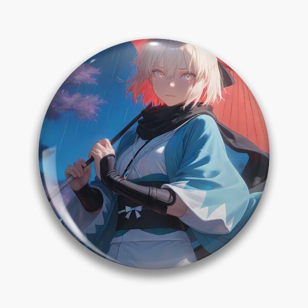 Item preview, Sakura Saber Okita Souji Fate Grand Order Red Umbrella Gaze designed and sold by riadjamai.