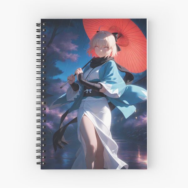 Item preview, Sakura Saber Okita Souji Fate Grand Order Red Umbrella Gaze designed and sold by riadjamai.