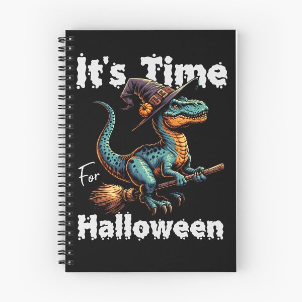 Item preview, Time For Halloween Dinosaur Witch designed and sold by The Retromotel.