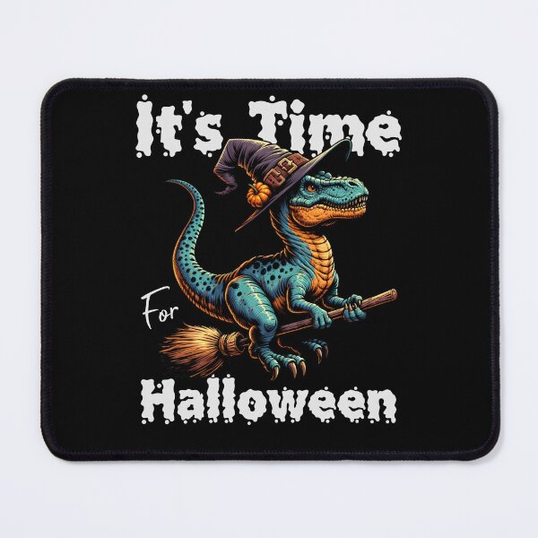 Item preview, Time For Halloween Dinosaur Witch designed and sold by The Retromotel.