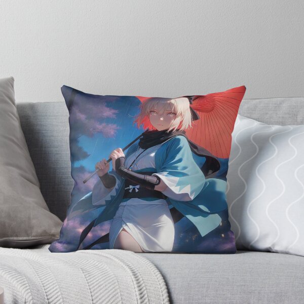 Item preview, Sakura Saber Okita Souji Fate Grand Order Red Umbrella Gaze designed and sold by riadjamai.