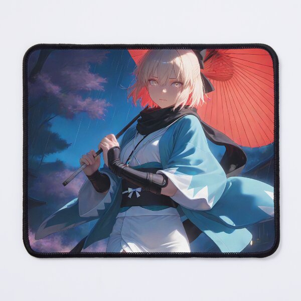 Item preview, Sakura Saber Okita Souji Fate Grand Order Red Umbrella Gaze designed and sold by riadjamai.