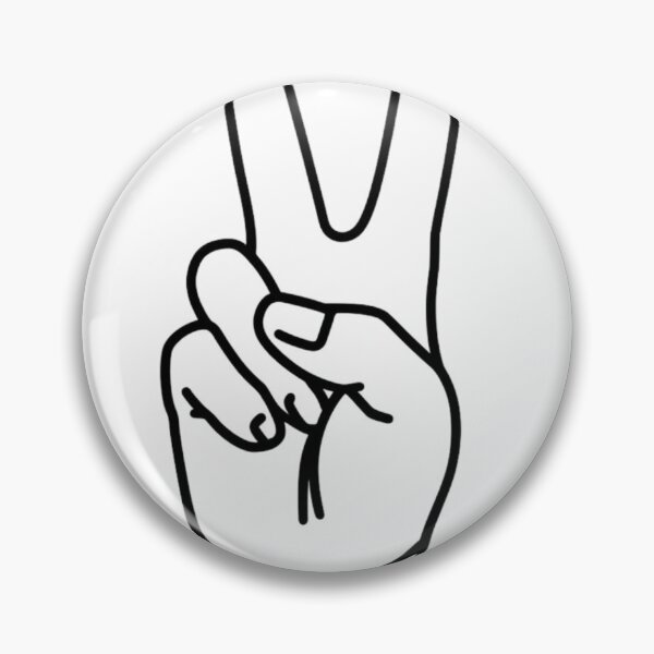 Item preview, Peace Sign Hand Line Art designed and sold by redblink store.