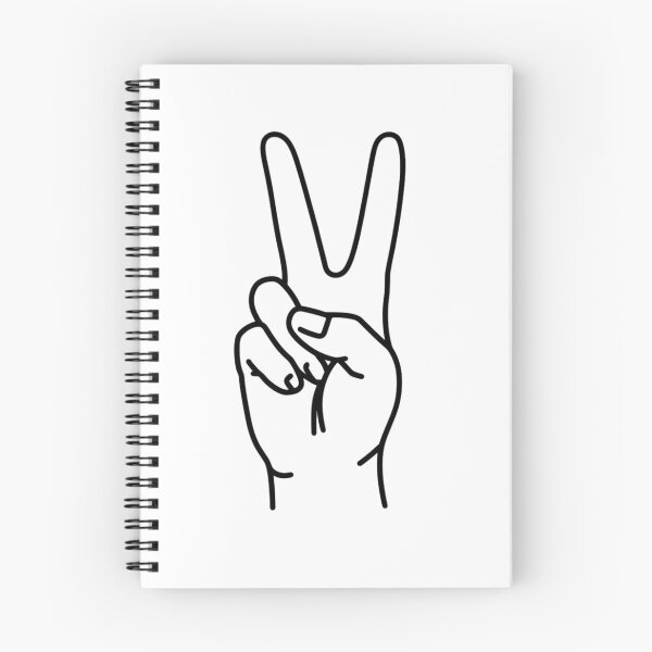 Item preview, Peace Sign Hand Line Art designed and sold by redblink store.