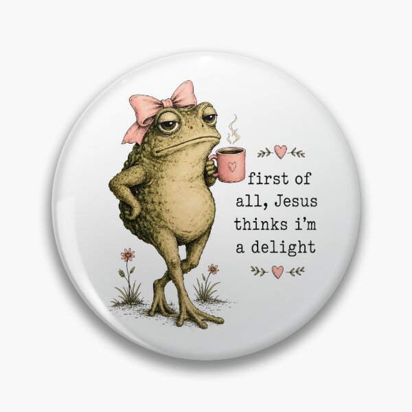 Item preview, First of All Jesus Thinks Im A Delight Frog Coffee Meme designed and sold by srowdy.