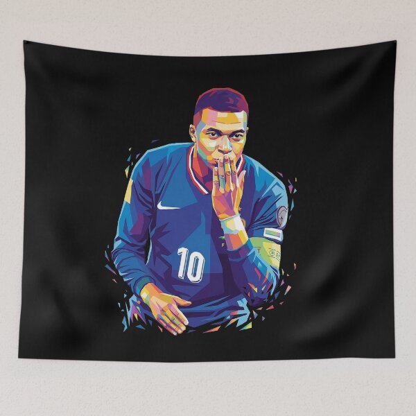 Artikelvorschau, Mbappe WPAP Portrait Art entworfen und verkauft von mazyoy.