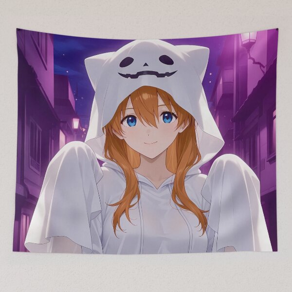 Item preview, Asuka Langley Soryu Neon Genesis Evangelion Purple Ghost Night designed and sold by riadjamai.