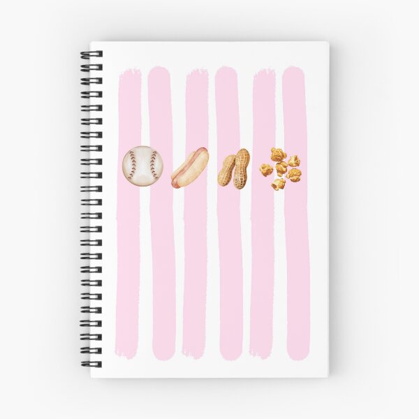 Item preview, Baseball Food Watercolor Pink Stripes designed and sold by JaymeOctober.