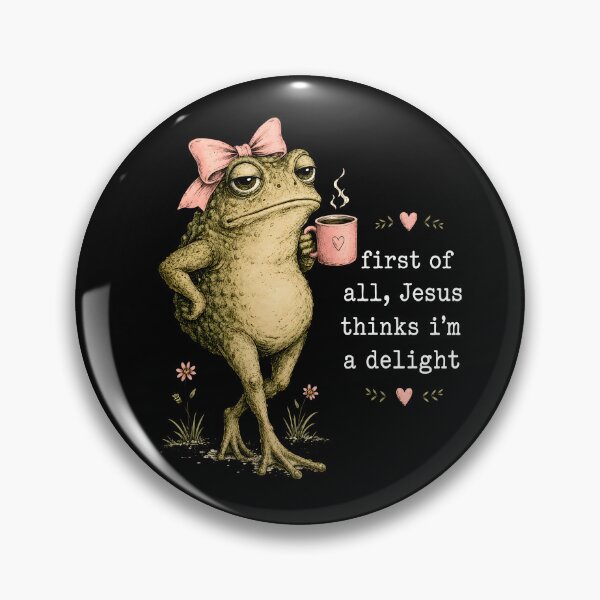 Item preview, First of All Jesus Thinks Im A Delight Frog Coffee Meme designed and sold by srowdy.