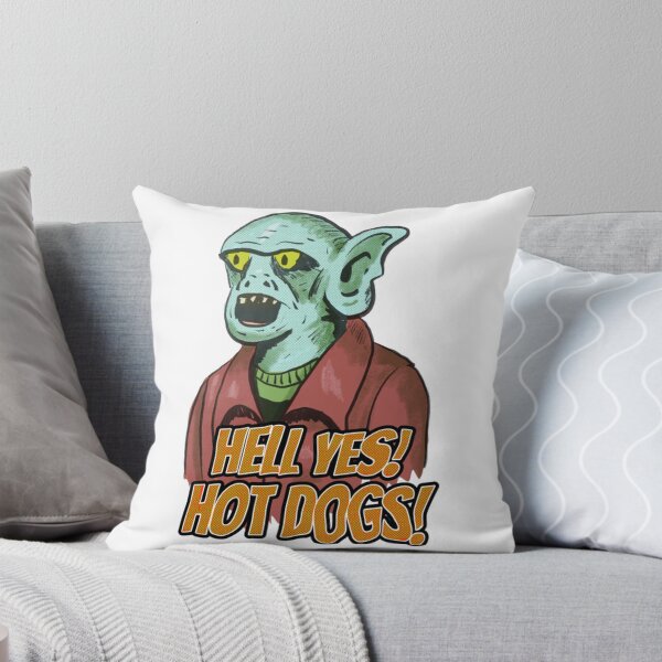 Item preview, Hell Yes Hot Dogs Funny Goblin Monster BBQ Design designed and sold by ZevyStores.