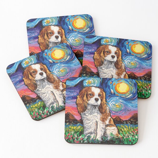 Item preview, Blenheim Cavalier Spaniel Night designed and sold by AjaTrier.