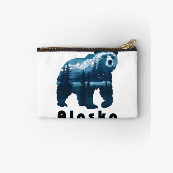 Item preview, Alaska Bear Double Exposure Mountain Forest Nature Wildlife Art designed and sold by artizallart.