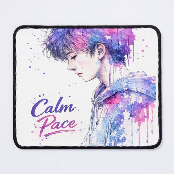 Item preview, Calm Pace | Watercolor Portrait Aesthetic Sticker designed and sold by Genzfirevibes.