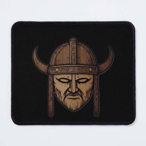 Item preview, Viking Warrior Helmet Wood Carved Art designed and sold by AbdullaStudio.