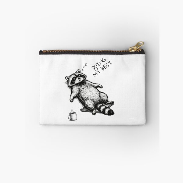 Item preview, Funny Raccoon Doing My Best designed and sold by moodiecatshop.