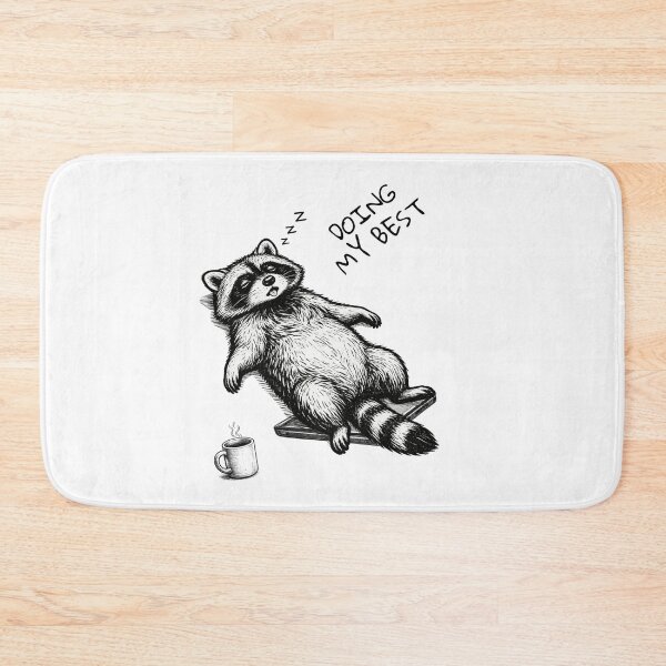 Item preview, Funny Raccoon Doing My Best designed and sold by moodiecatshop.