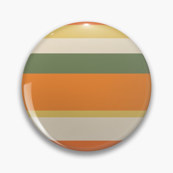 Item preview, Retro Vintage Stripes in Mossy Olive Sage Green Orange Mustard designed and sold by kierkegaard.
