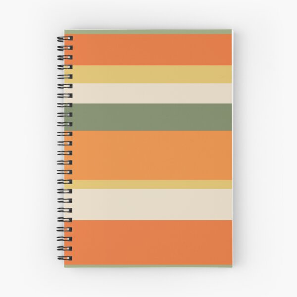 Item preview, Retro Vintage Stripes in Mossy Olive Sage Green Orange Mustard designed and sold by kierkegaard.