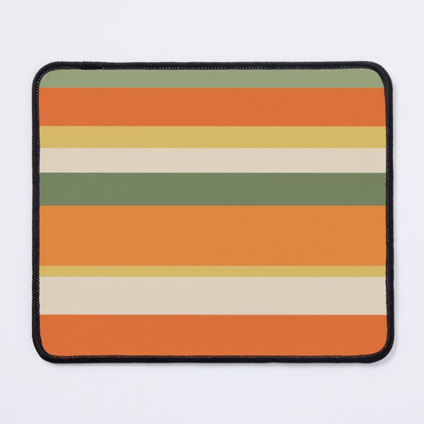 Item preview, Retro Vintage Stripes in Mossy Olive Sage Green Orange Mustard designed and sold by kierkegaard.