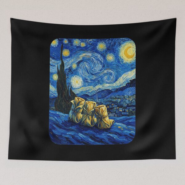 Item preview, Starry Night Tamales Mexican Food Art designed and sold by snowry.