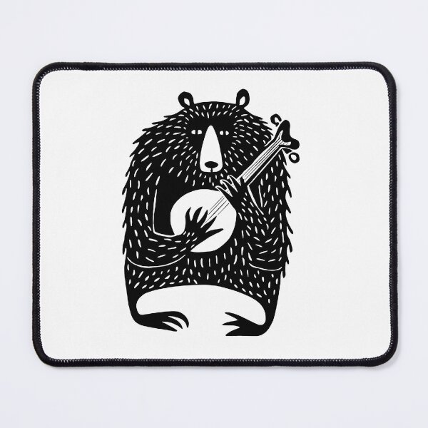 Item preview, Banjo Bear Vintage Woodland Music Lover Design designed and sold by ronakris009.