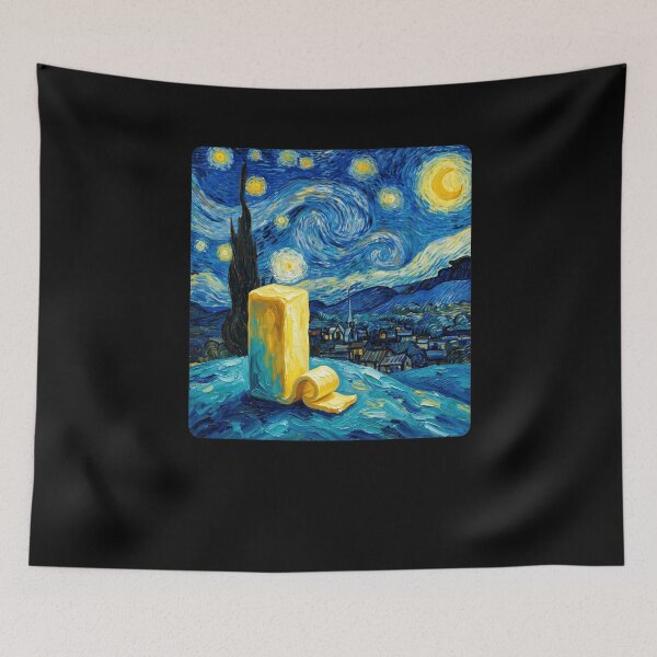 Item preview, Starry Night Butter Art Parody Design designed and sold by snowry.