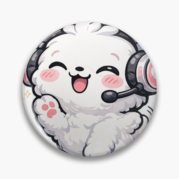 Item preview, Cute Fluffy Headphone Character Listening to Music Kawaii designed and sold by ArtPrintPov.