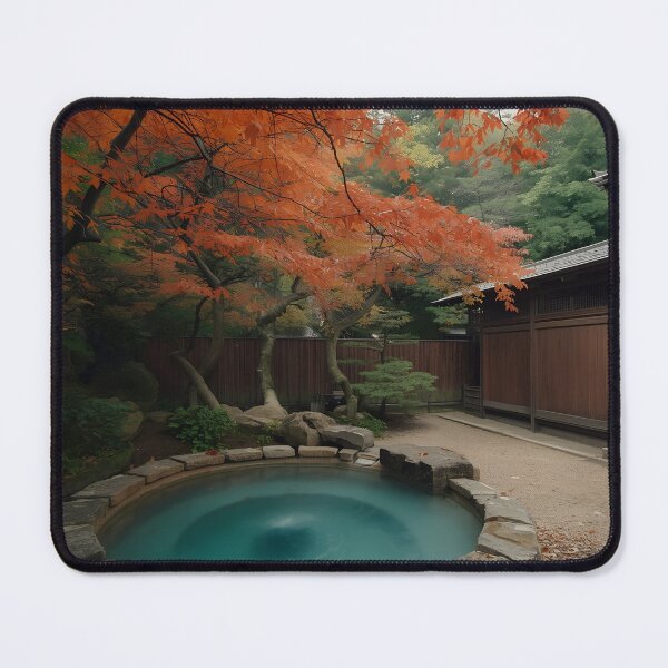 Item preview, Open-Air Hot Spring Surrounded by Autumn Leaves designed and sold by NihonCreative.