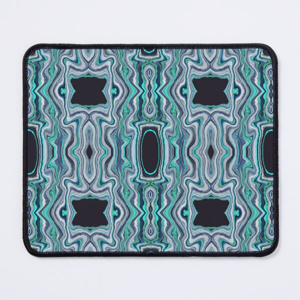 Item preview, Blue Agate Mirror Pattern | Teal Cyan Geode Marble Kaleidoscope Abstract Luxury designed and sold by Dino-Lune.