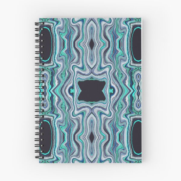 Item preview, Blue Agate Mirror Pattern | Teal Cyan Geode Marble Kaleidoscope Abstract Luxury designed and sold by Dino-Lune.