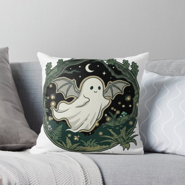 Item preview, Cozy Woodland Bat Ghost Emblem designed and sold by Zacushi.