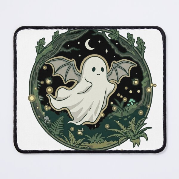 Item preview, Cozy Woodland Bat Ghost Emblem designed and sold by Covenist.