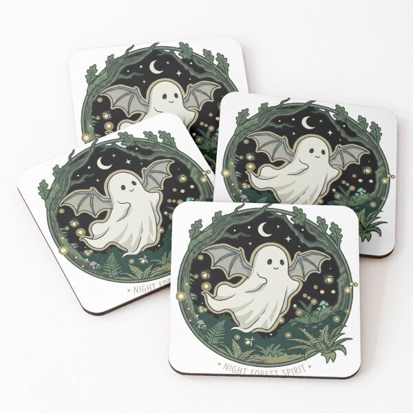 Item preview, Cozy Woodland Bat Ghost Emblem designed and sold by Covenist.