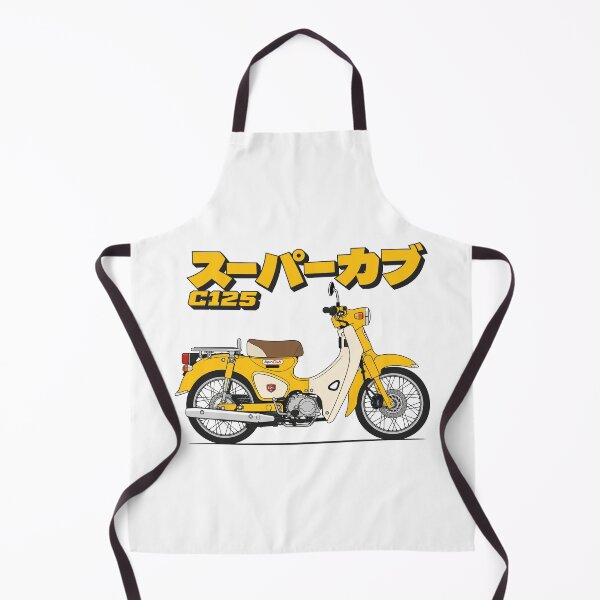 Item preview, Yellow Super Cub C125 | Japanese Retro Motorcycle Vector Art designed and sold by Leeded.
