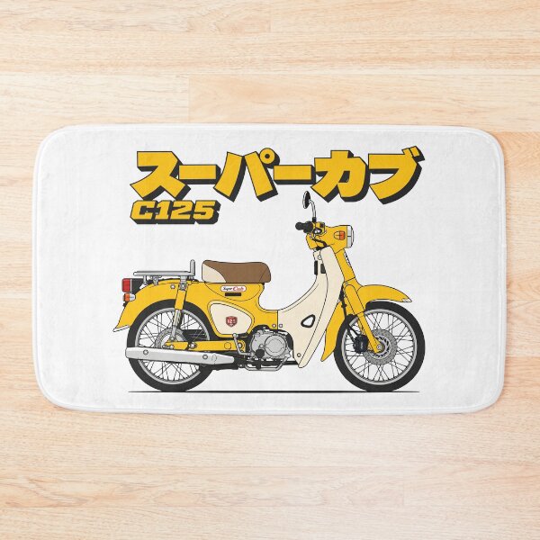 Item preview, Yellow Super Cub C125 | Japanese Retro Motorcycle Vector Art designed and sold by Leeded.