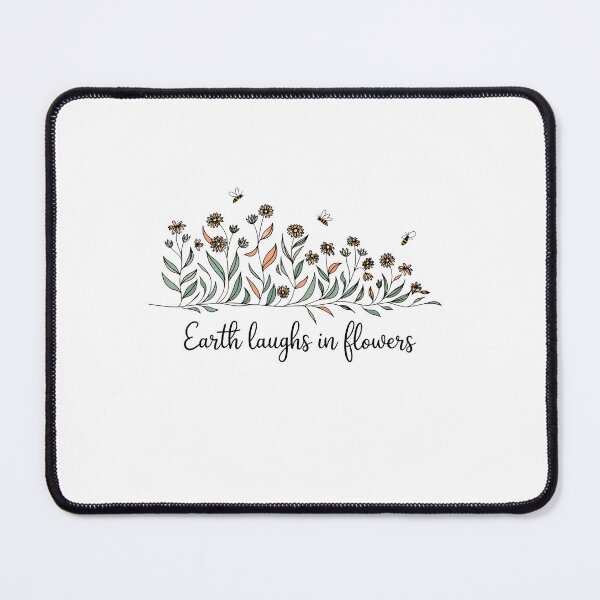 Item preview, Earth Laughs In Flowers Vintage Botanical Nature Quote designed and sold by ronakris009.