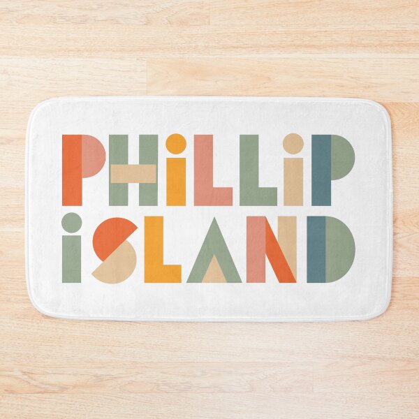 Artikelvorschau, Moderne geometrische Typografie auf Phillip Island entworfen und verkauft von teeperfect.