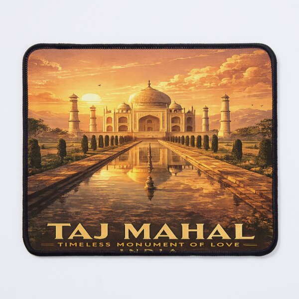 Item preview, Taj Mahal Vintage Travel Poster | Timeless Monument of Love | India Wall Art designed and sold by GnuArt.