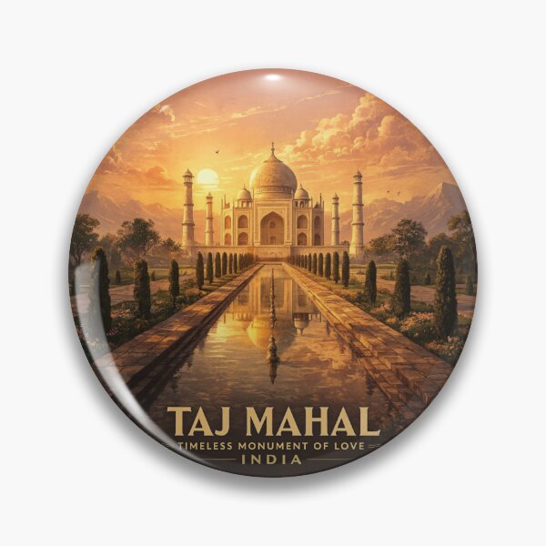 Item preview, Taj Mahal Vintage Travel Poster | Timeless Monument of Love | India Wall Art designed and sold by GnuArt.