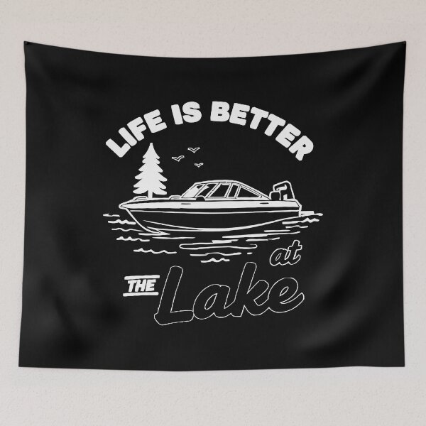 Item preview, Life Is Better At The Lake - Vintage Boat Dad Grandpa Husband Art designed and sold by BendyBeasts.