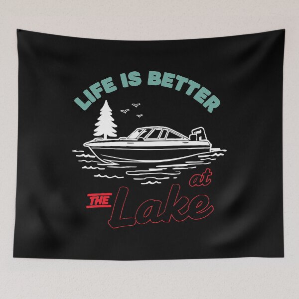 Item preview, Life Is Better At The Lake - Vintage Boat Dad Grandpa Husband Art designed and sold by BendyBeasts.