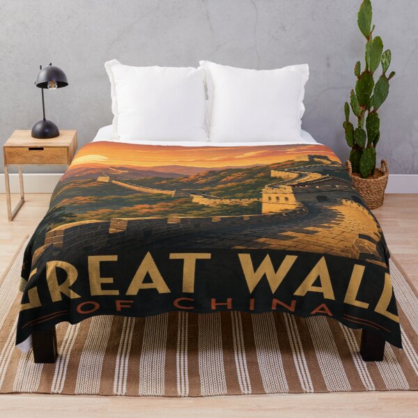 Item preview, Great Wall of China Vintage Travel Poster | Ancient Wonder | China Wall Art designed and sold by GnuArt.