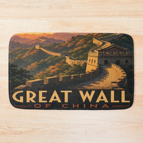 Item preview, Great Wall of China Vintage Travel Poster | Ancient Wonder | China Wall Art designed and sold by GnuArt.