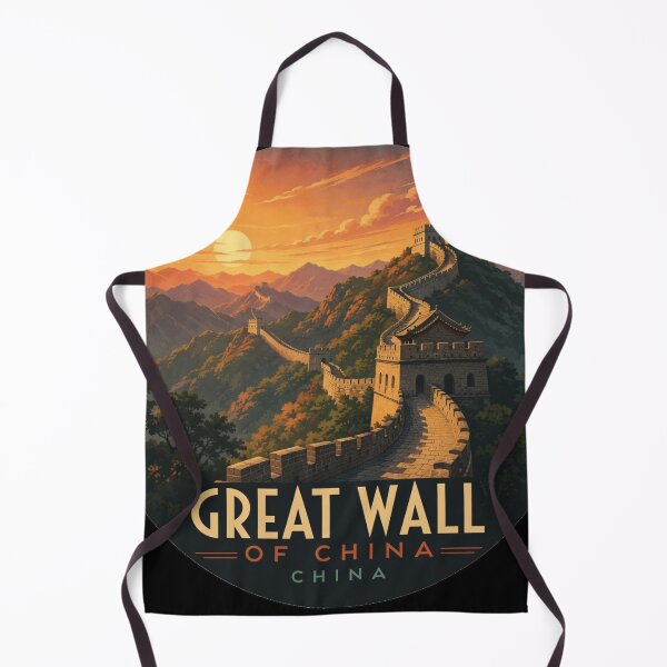 Item preview, Great Wall of China Vintage Travel Poster | Ancient Wonder | China Wall Art designed and sold by GnuArt.